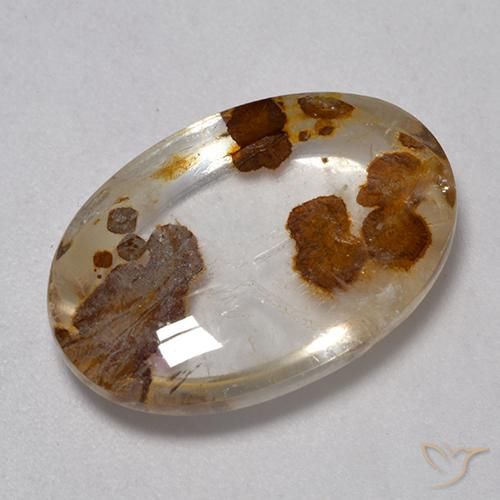 8.86ct Натуральный Многоцветный Кварц с марказитом, Овал, Прозрачный