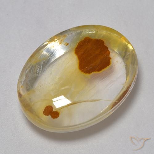 11.34ct Натуральный Многоцветный Кварц с марказитом, Овал, Прозрачный