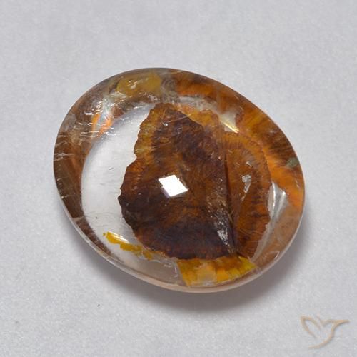 7.05ct Натуральный Многоцветный Кварц с марказитом, Овал, Прозрачный
