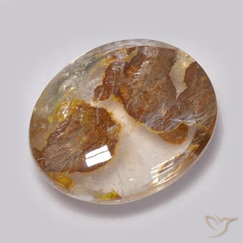 7.86ct Натуральный Многоцветный Кварц с марказитом, Овал, Прозрачный