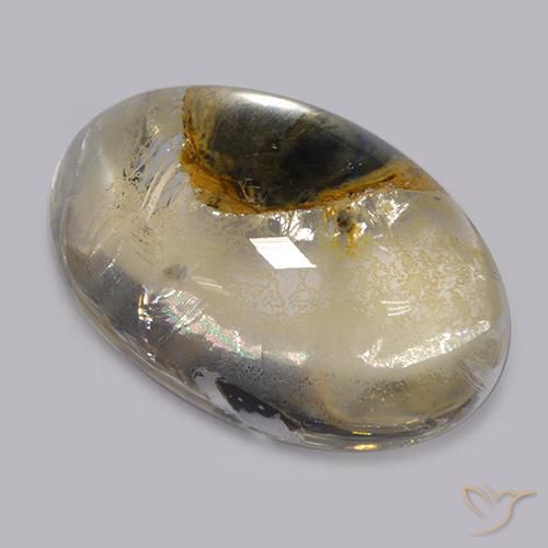 13.90ct Натуральный Многоцветный Кварц с марказитом, Овал, Прозрачный