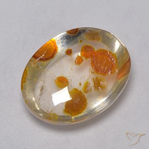 9.08ct Натуральный Многоцветный Кварц с марказитом, Овал, Прозрачный