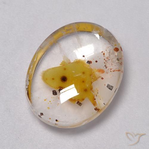 9.27ct Натуральный Многоцветный Кварц с марказитом, Овал, Прозрачный
