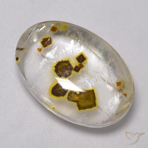 16.72ct Натуральный Многоцветный Кварц с марказитом, Овал, Прозрачный