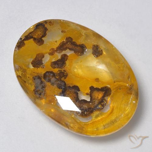 18.71ct Натуральный Многоцветный Кварц с марказитом, Овал, Прозрачный