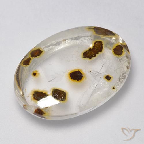 16.93ct Натуральный Многоцветный Кварц с марказитом, Овал, Прозрачный