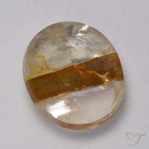 8.27ct Натуральный Многоцветный Кварц с марказитом, Овал, Прозрачный
