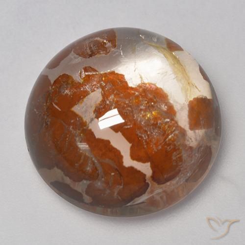 20.59ct Натуральный Многоцветный Кварц с марказитом, Круглый, Прозрачный