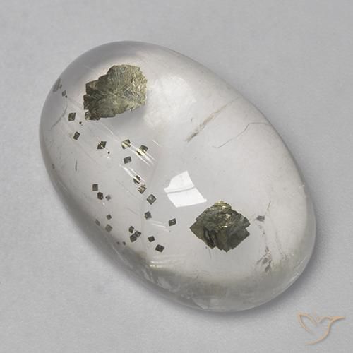 15.62ct Натуральный Многоцветный Кварц с марказитом, Овал, Прозрачный