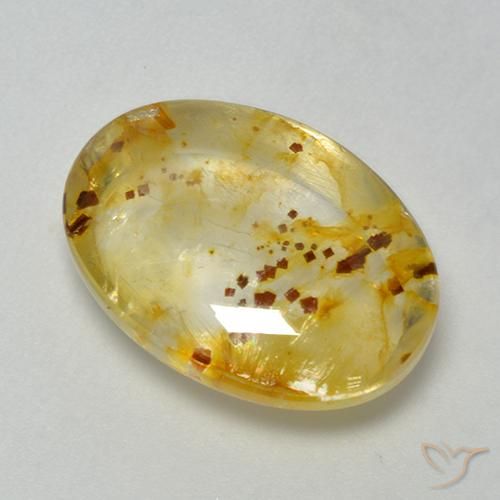9.87ct Натуральный Многоцветный Кварц с марказитом, Овал, Прозрачный