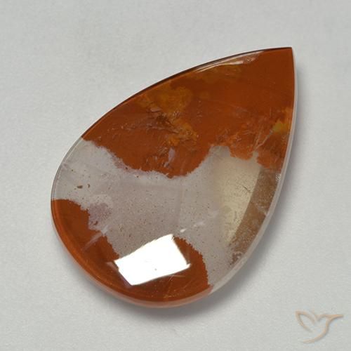 14.40ct Натуральный Многоцветный Кварц с марказитом, Форма груши, Прозрачный