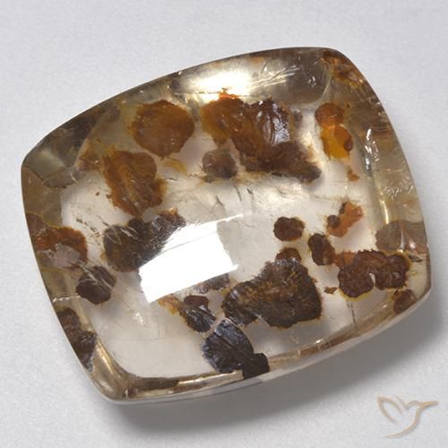 28.55ct Натуральный Многоцветный Кварц с марказитом, Подушка, Прозрачный