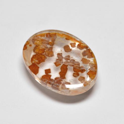 3.68 карата, натуральный Многоцветный Кварц с марказитом, Огранка Овал, Прозрачный