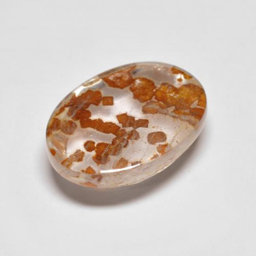 3.68 карата, натуральный Многоцветный Кварц с марказитом, Огранка Овал, Прозрачный