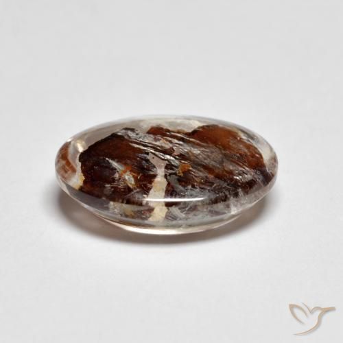 3.36 карата, натуральный Многоцветный Кварц с марказитом, Огранка Овал, Прозрачный