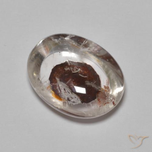 6.33ct Натуральный Многоцветный Кварц с марказитом, Овал, Прозрачный