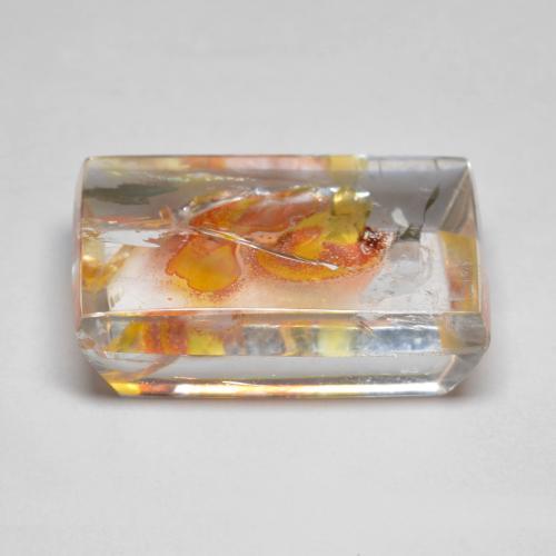 12.19 карата, натуральный Многоцветный Кварц с марказитом, Огранка Багет, Прозрачный