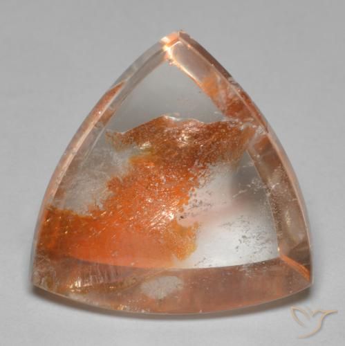 17.86ct Натуральный Многоцветный Кварц с марказитом, Триллион, Прозрачный