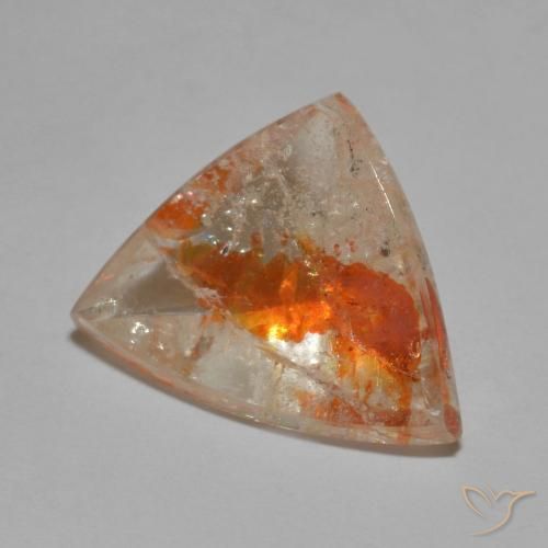 7.67ct Натуральный Многоцветный Кварц с марказитом, Триллион, Прозрачный