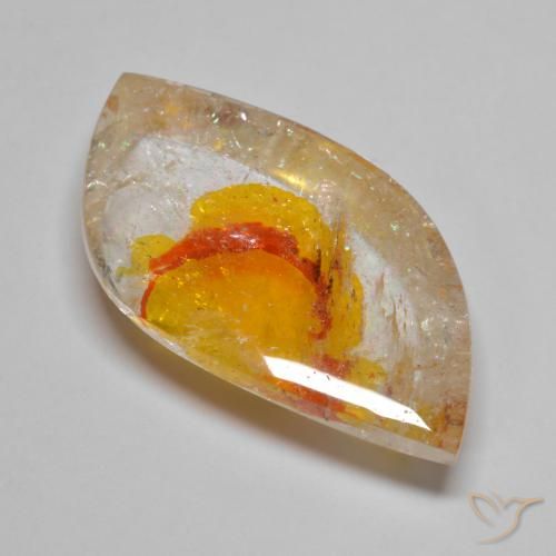 26.91ct Натуральный Многоцветный Кварц с марказитом, причудливая, Прозрачный