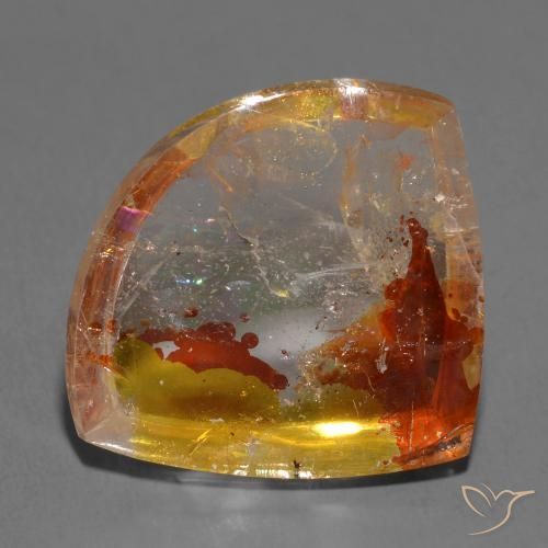 12.42ct Натуральный Многоцветный Кварц с марказитом, причудливая, Прозрачный