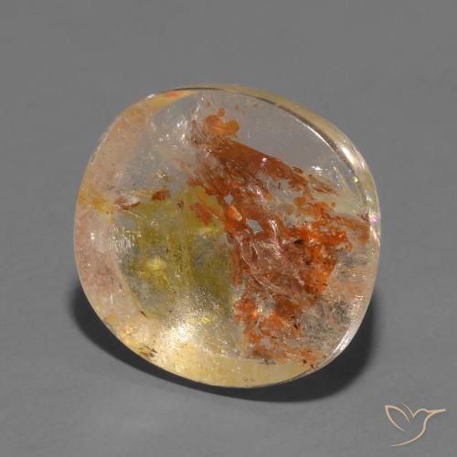 11.47ct Натуральный Многоцветный Кварц с марказитом, Подушка, Прозрачный