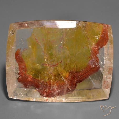 162.38ct Натуральный Многоцветный Кварц с марказитом, Огранка Багет, Прозрачный