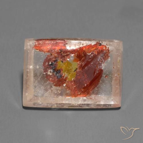 11.48ct Натуральный Многоцветный Кварц с марказитом, Огранка Багет, Прозрачный