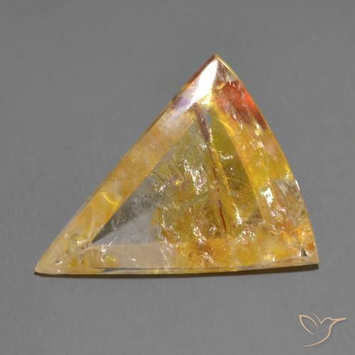 14.28ct Натуральный Многоцветный Кварц с марказитом, Триллион, Прозрачный
