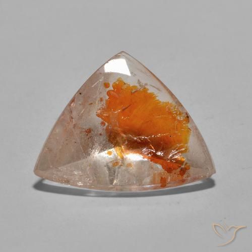 6.50ct Натуральный Многоцветный Кварц с марказитом, Триллион, Прозрачный