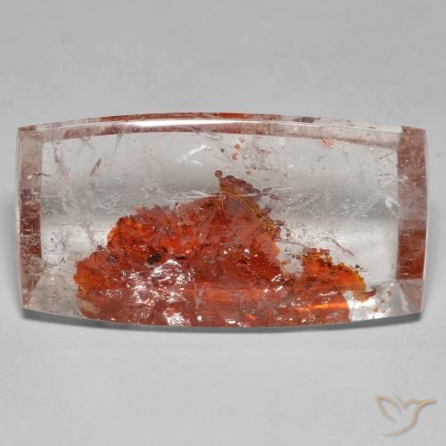 29.59ct Натуральный Многоцветный Кварц с марказитом, Огранка Багет, Прозрачный