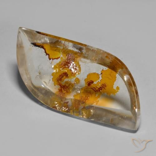 33.96ct Натуральный Многоцветный Кварц с марказитом, причудливая, Прозрачный