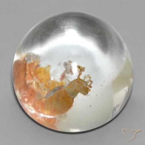 75.10ct Натуральный Многоцветный Кварц с марказитом, Круглый, Прозрачный