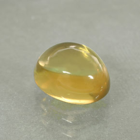 Натуральный жёлтый кварц 1,61 карата огранка овал, прозрачный