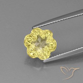 4.06ct Натуральный Светло-желтый Кварц, Огранка Цветок, Прозрачный