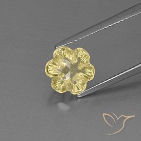 2.60ct Натуральный Палевый Кварц, Огранка Цветок, Прозрачный