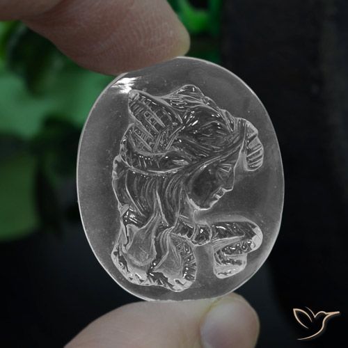 34.86ct Натуральный Ясно Белый Кварц, Овал, Прозрачный