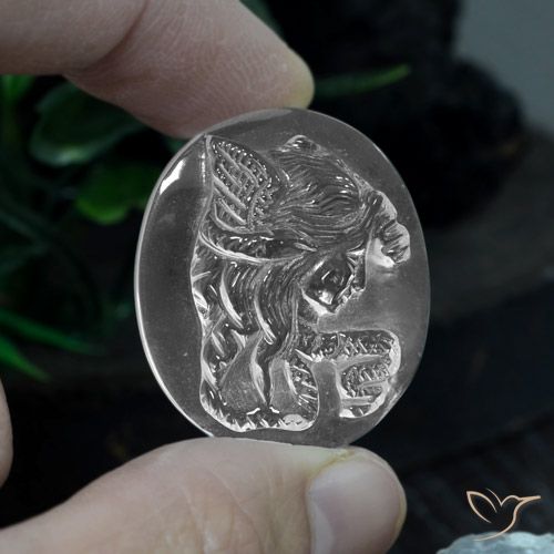 37.48ct Натуральный Ясно Белый Кварц, Овал, Прозрачный