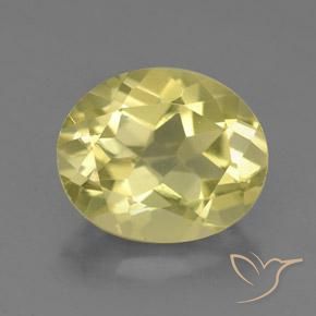 3.49ct Натуральный Очень бледно-желтый Кварц, Овал, VVS-VS