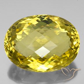 100.70ct Натуральный Насыщенный желтый Кварц, Овал, Чистота VVS