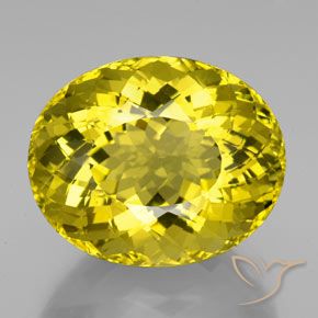 94.11ct Натуральный Средне-темно-желтый Кварц, Овал, Чистота VVS
