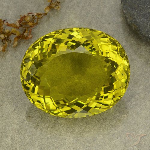 145.85ct Натуральный Средний желтый Кварц, Овал, Чистота VVS