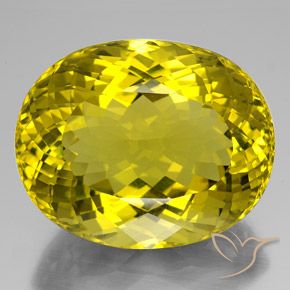 189.25ct Натуральный Насыщенный желтый Кварц, Овал, Чистота VVS
