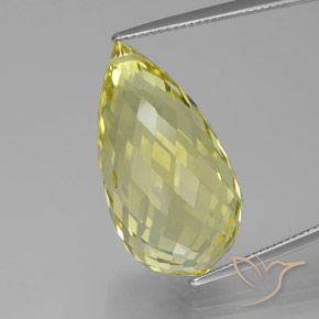 34.21ct Натуральный Светло-желтый ананас Кварц, Бриолет, Чистота VVS