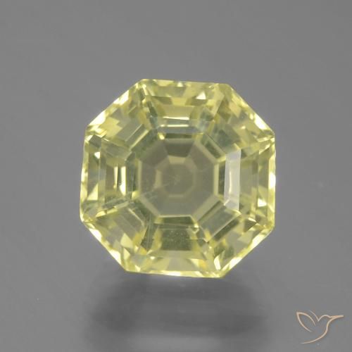 4.42ct Натуральный Средний желтый Кварц, Изумрудная огранка, VVS-VS