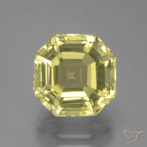 4.93ct Натуральный Палевый Кварц, Изумрудная огранка, VVS-VS