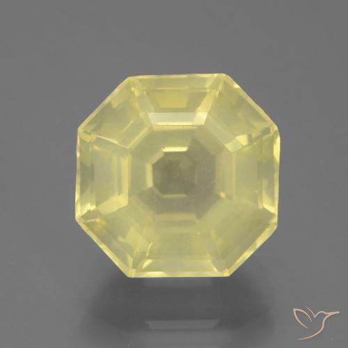 4.90ct Натуральный Палевый Кварц, Изумрудная огранка, Чистота VS