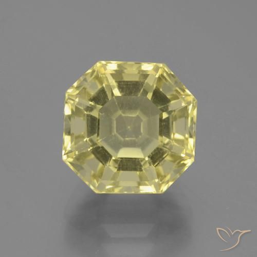 3.94ct Натуральный Палевый Кварц, Изумрудная огранка, VVS-VS