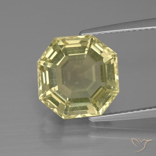 5.60ct Натуральный Лагуна желтая Кварц, Изумрудная огранка, VVS-VS