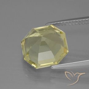 5.60 карата, натуральный Лагуна желтая Кварц, Октагон / Изумрудная Огранка, VVS-VS